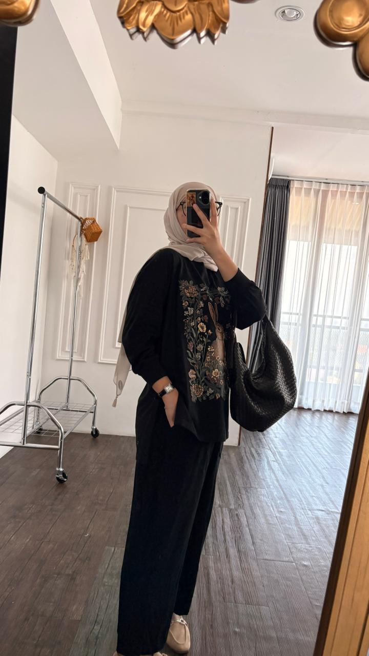 Tshirt LS Black Nature