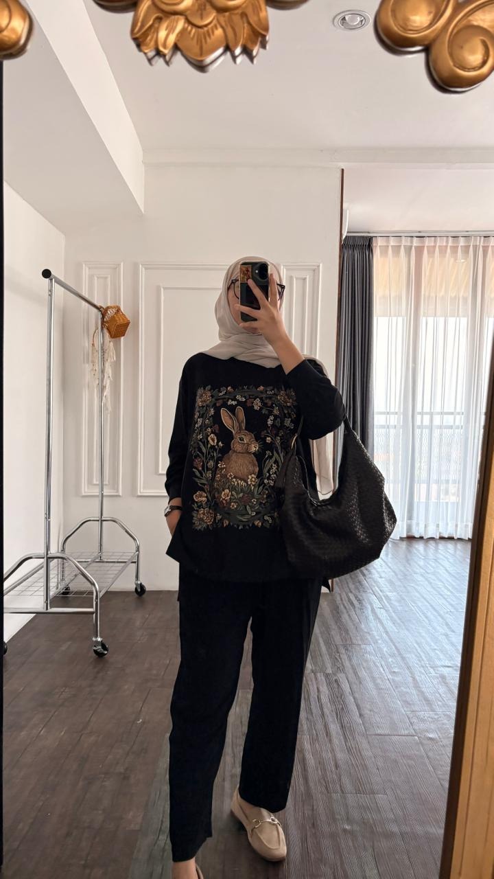 Tshirt LS Black Nature