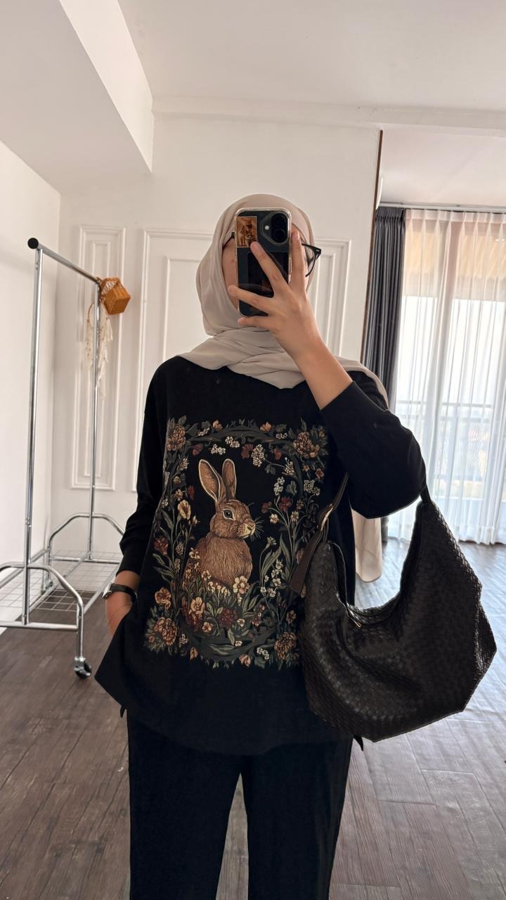 Tshirt LS Black Nature