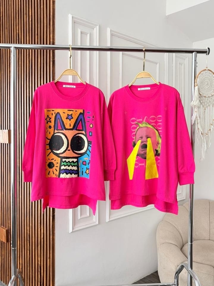 Tshirt LS Fuschia (Nyaman&Best Seller)