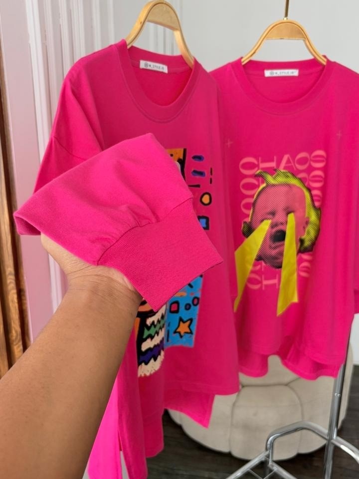 Tshirt LS Fuschia (Nyaman&Best Seller)