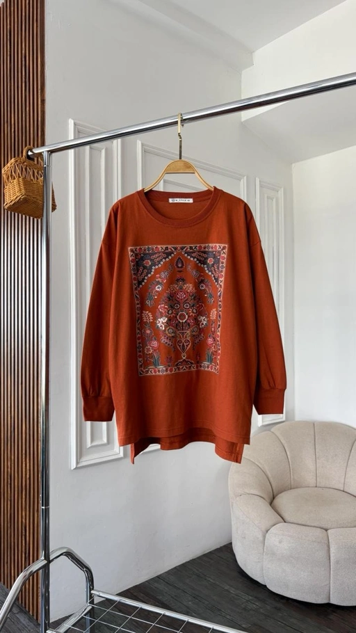 Image of Tshirt LS Terracotta Ethnic