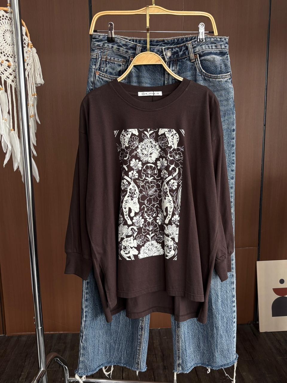 Tshirt LS Coffee Banyak Motif