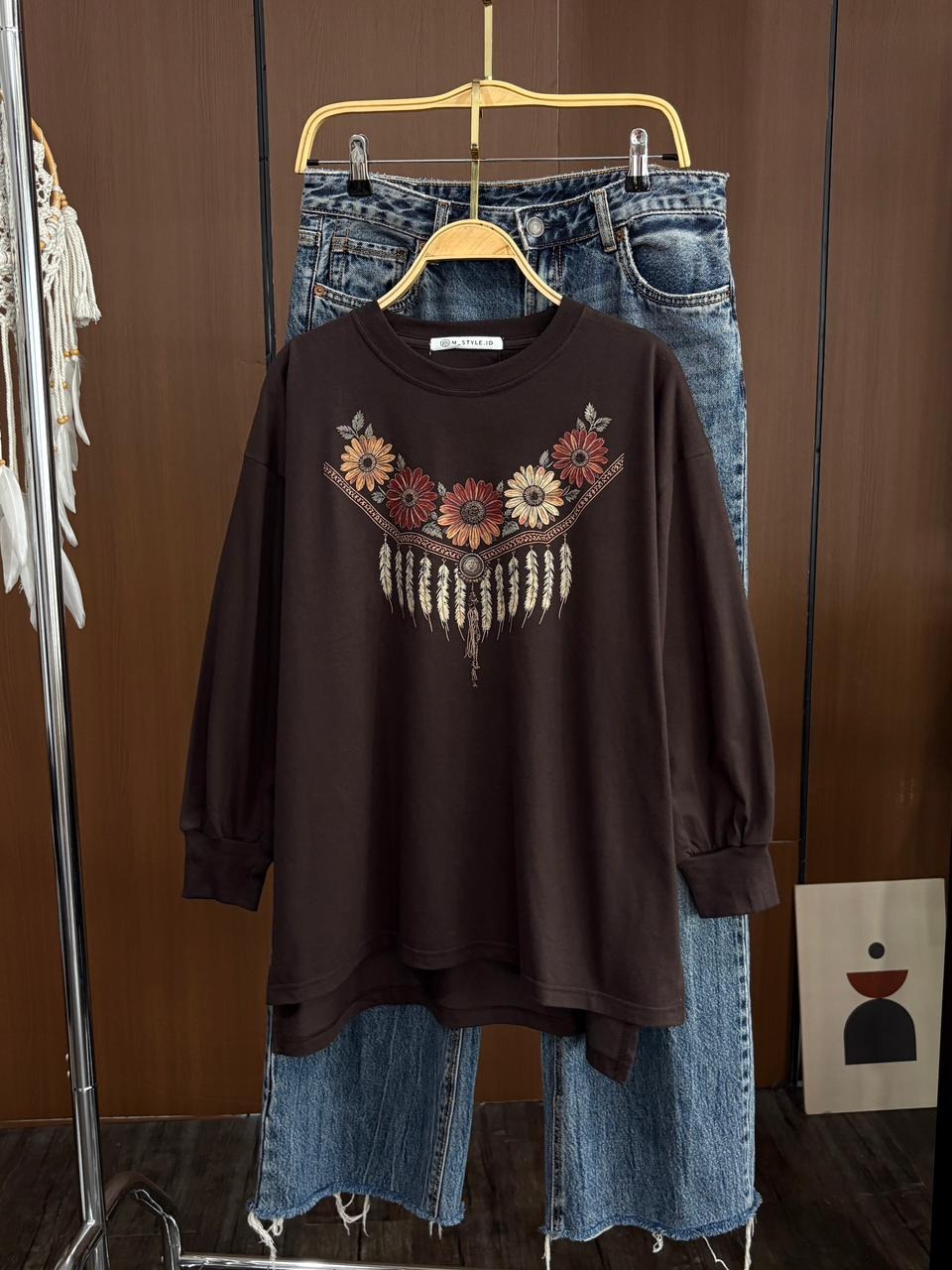 Tshirt LS Coffee Banyak Motif