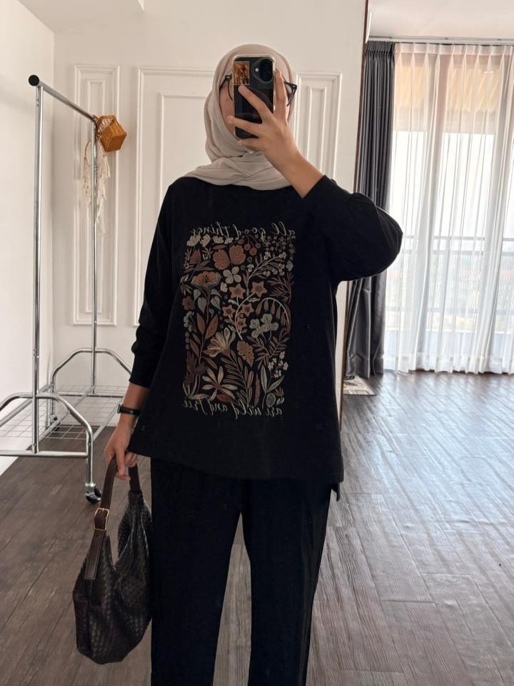 Tshirt LS Black