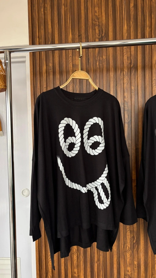 Image of Tshirt BM Black Roped Smiley