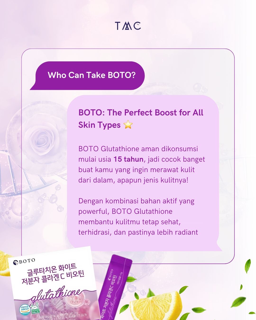Indonesia's #1 Leading curated beauty page! | The Makeup Choice Official  Website - BOTO Glutathione White Low Molecular Collagen C Biotin