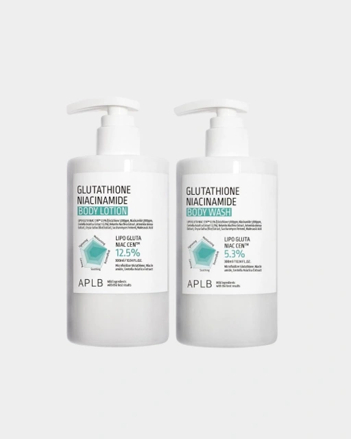 APLB Glutathione Niacinamide Whitening Body Lotion dan Body Wash