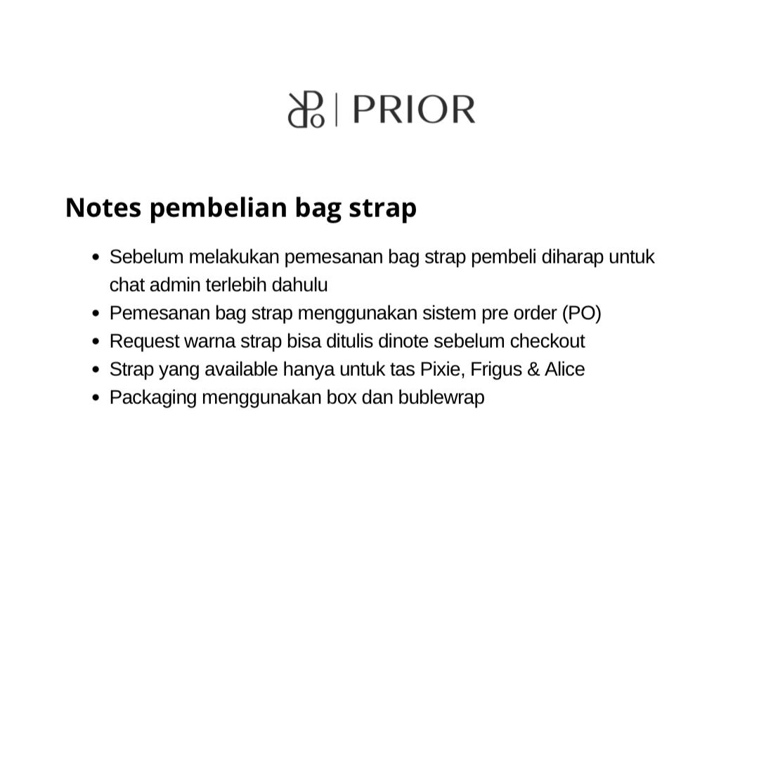 PRIOR BAGS - BAG STRAPS