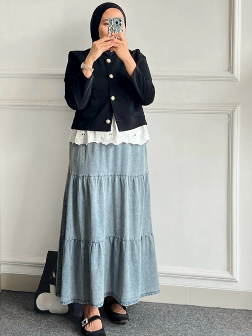 Image of Azima Denim Skirt