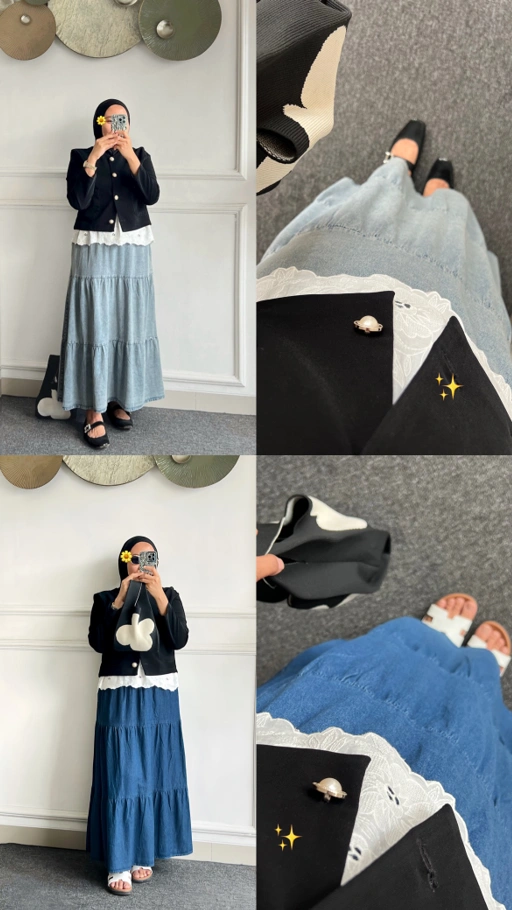 Image of Azima Denim Skirt