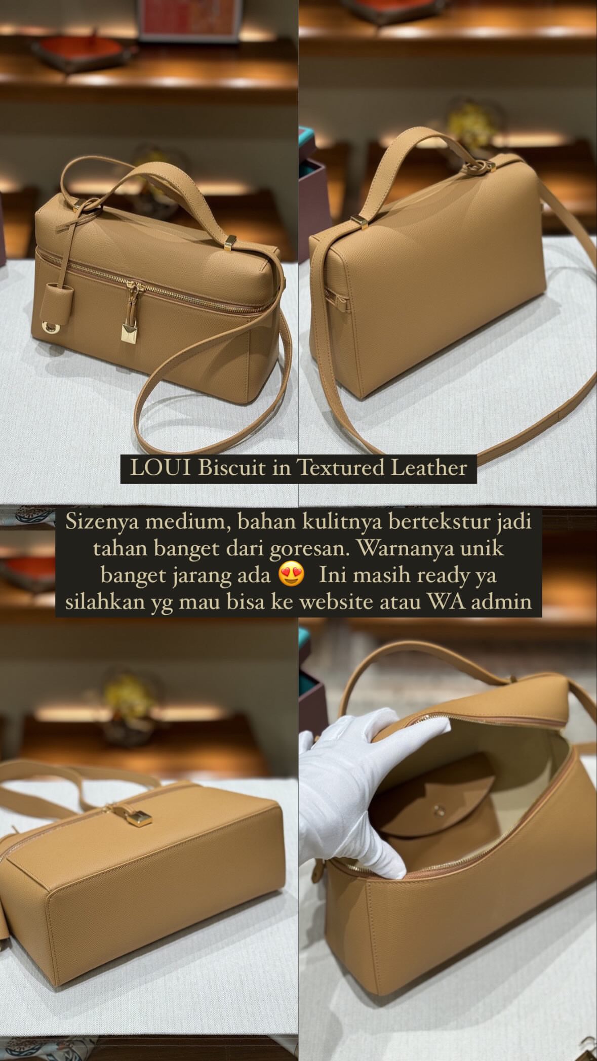 LOUI BISCUIT SLING 27 TEXTURED LEATHER