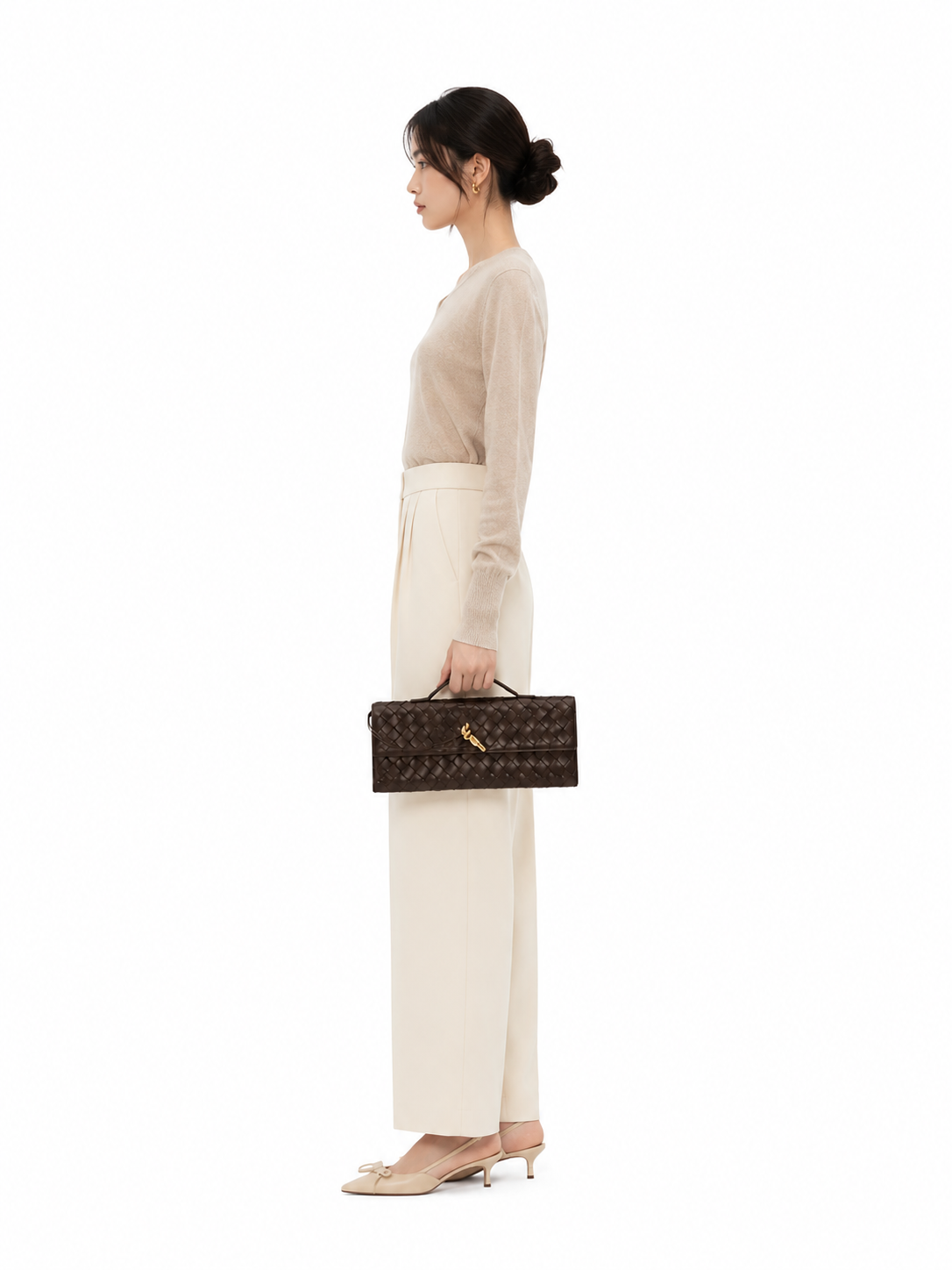 ANDANTE WOVEN CLUTCH EBONY