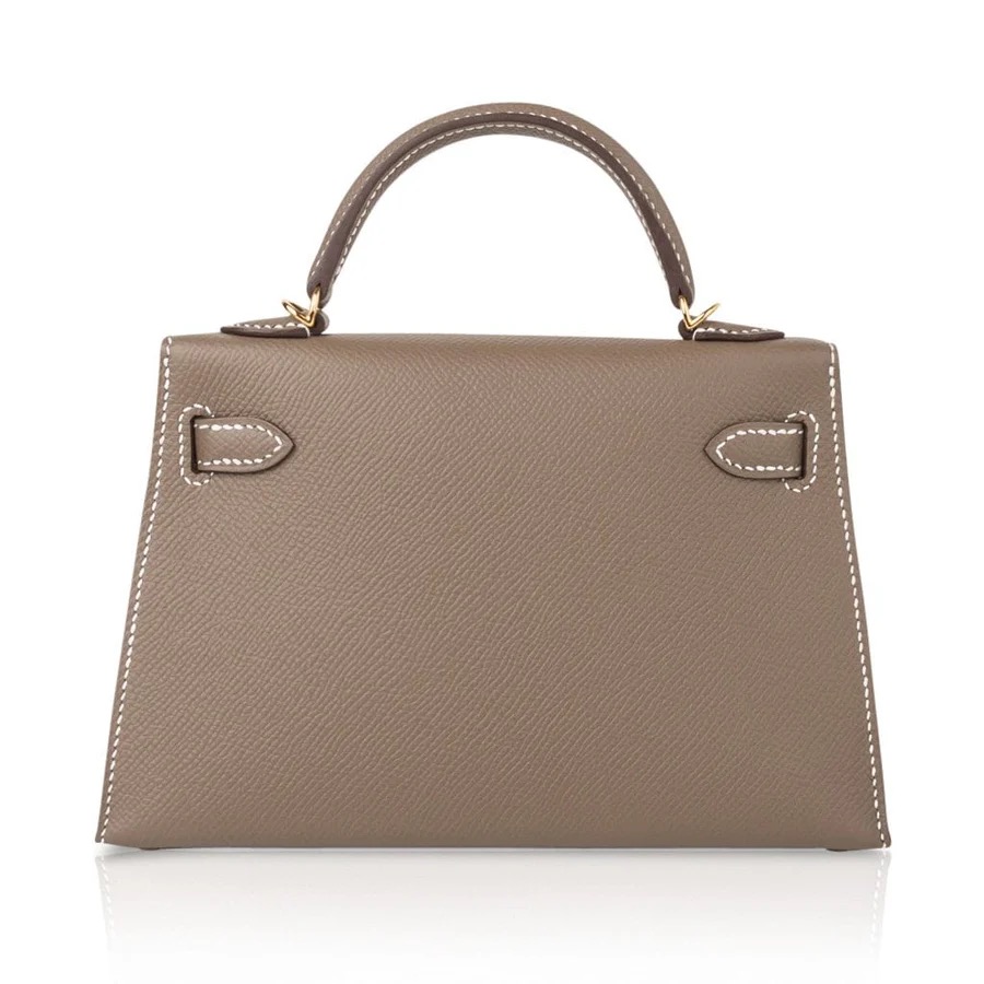 MINI CALLIE 19 TAUPE IN EPSOM LEATHER