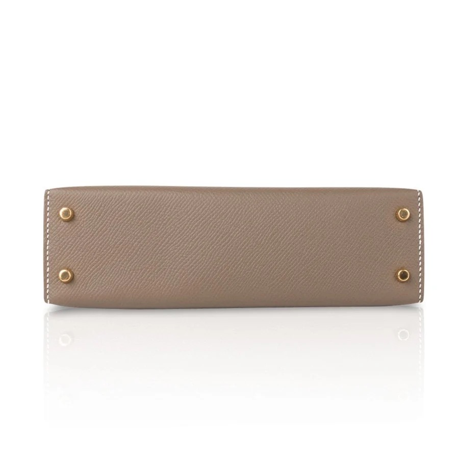 MINI CALLIE 19 TAUPE IN EPSOM LEATHER