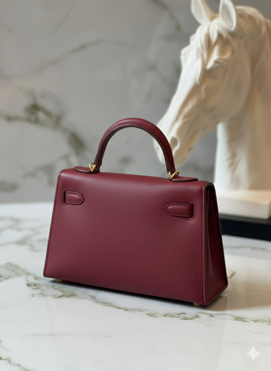 [HOLIDAY SERIES] MINI CALLIE 19 ROUGE H IN EPSOM LEATHER