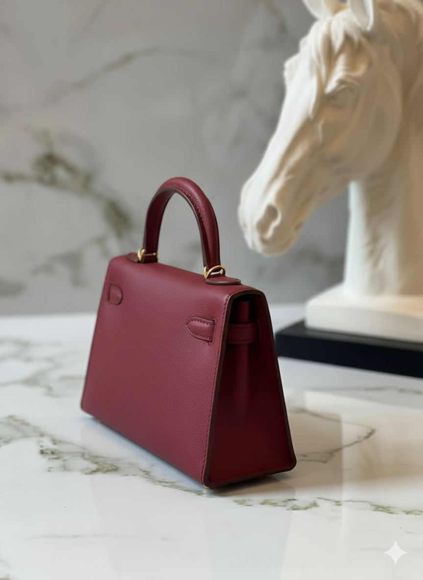 [HOLIDAY SERIES] MINI CALLIE 19 ROUGE H IN EPSOM LEATHER