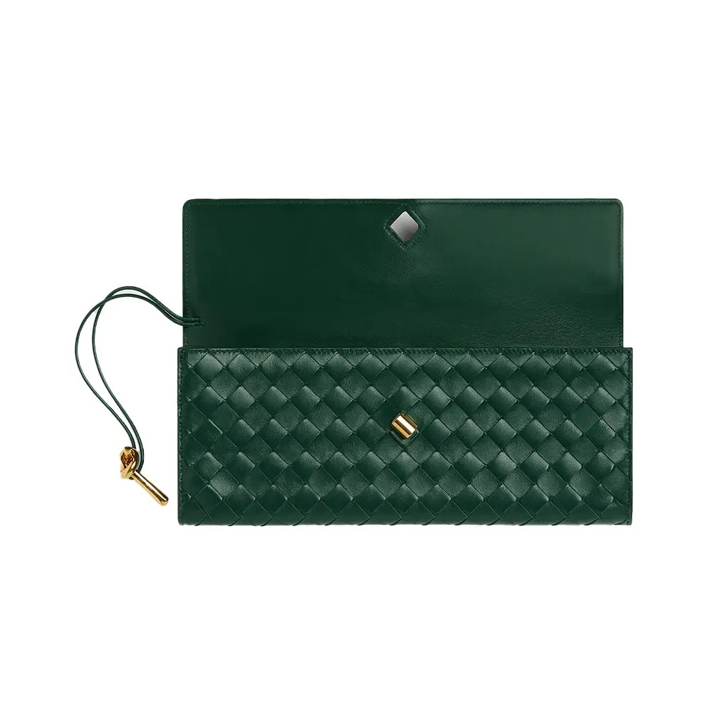 ANDANTE WOVEN CLUTCH EMERALD