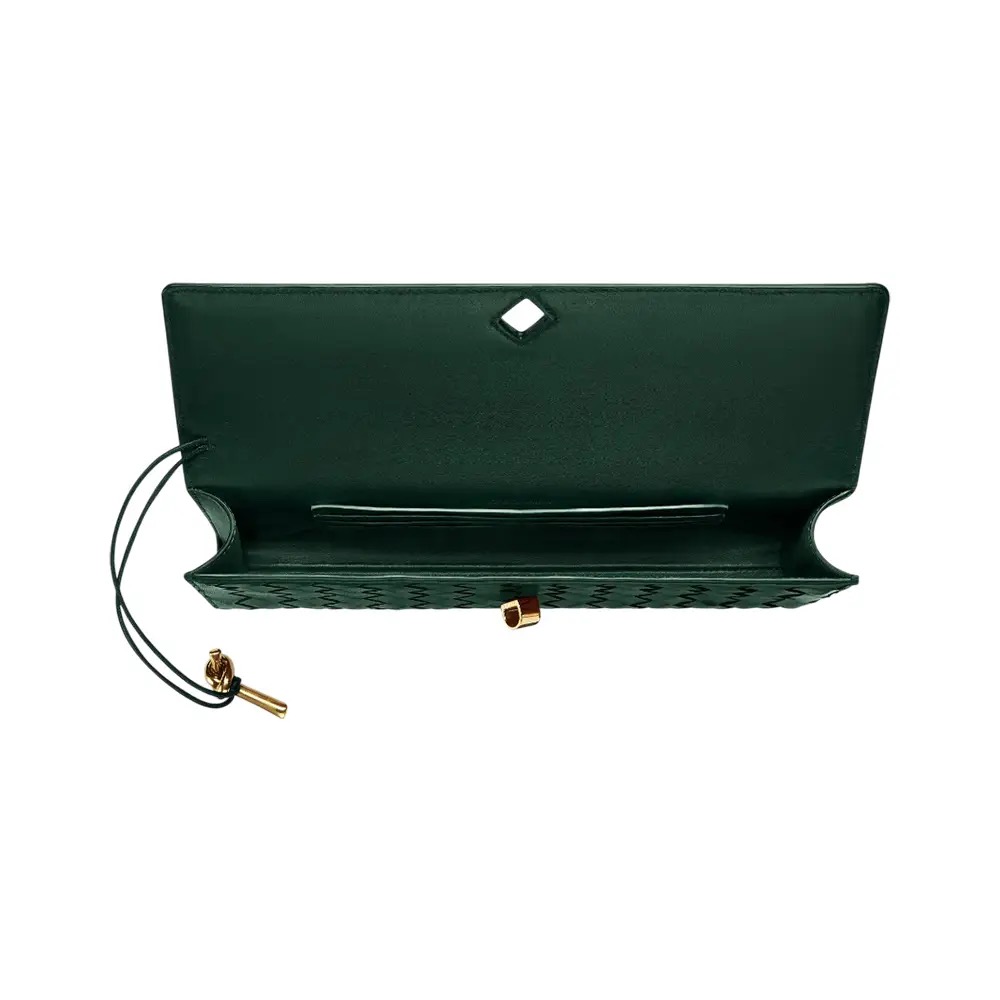 ANDANTE WOVEN CLUTCH EMERALD