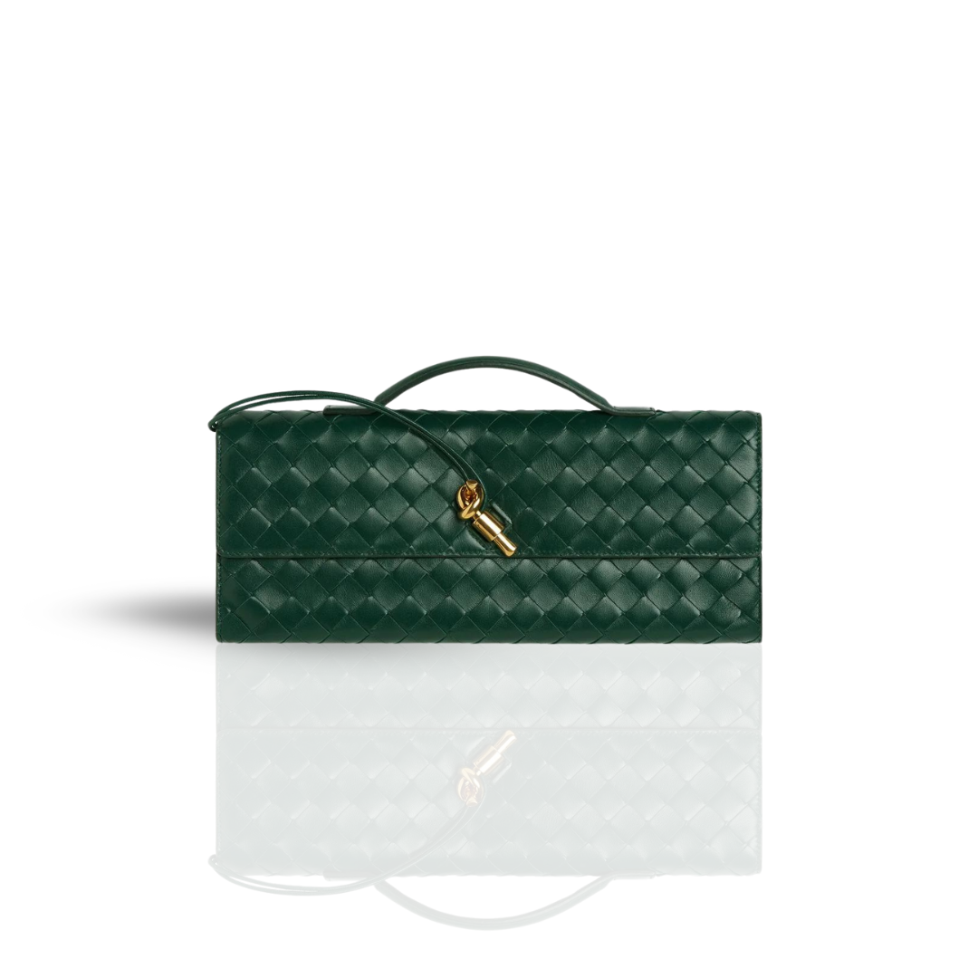 ANDANTE WOVEN CLUTCH (LAMB SKIN)
