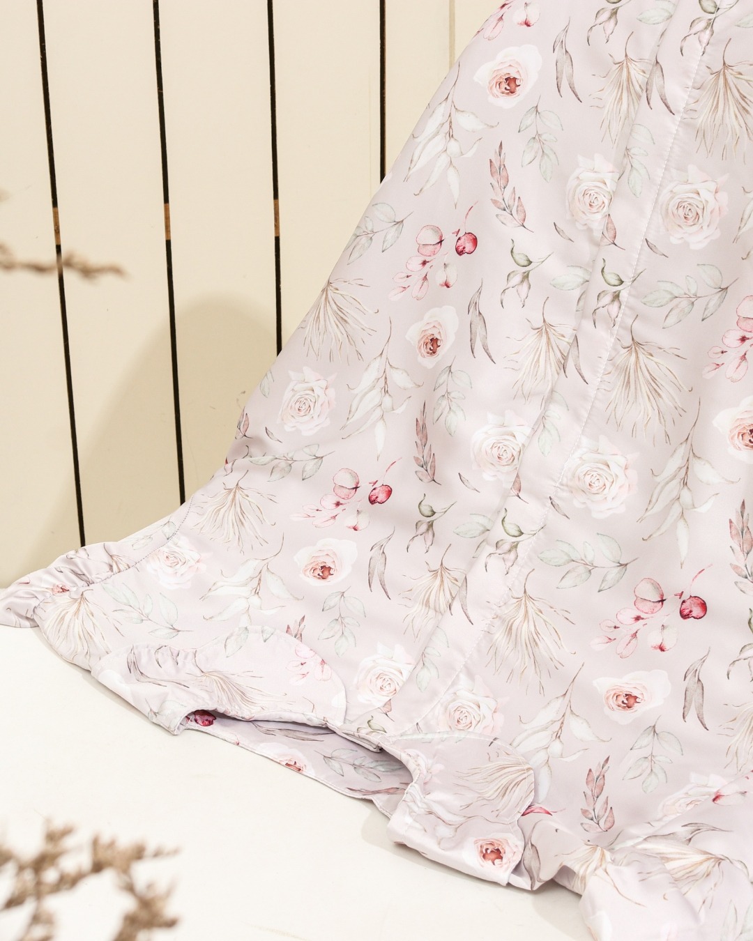 Camellia Blouse Smoke Printing Motif Bunga
