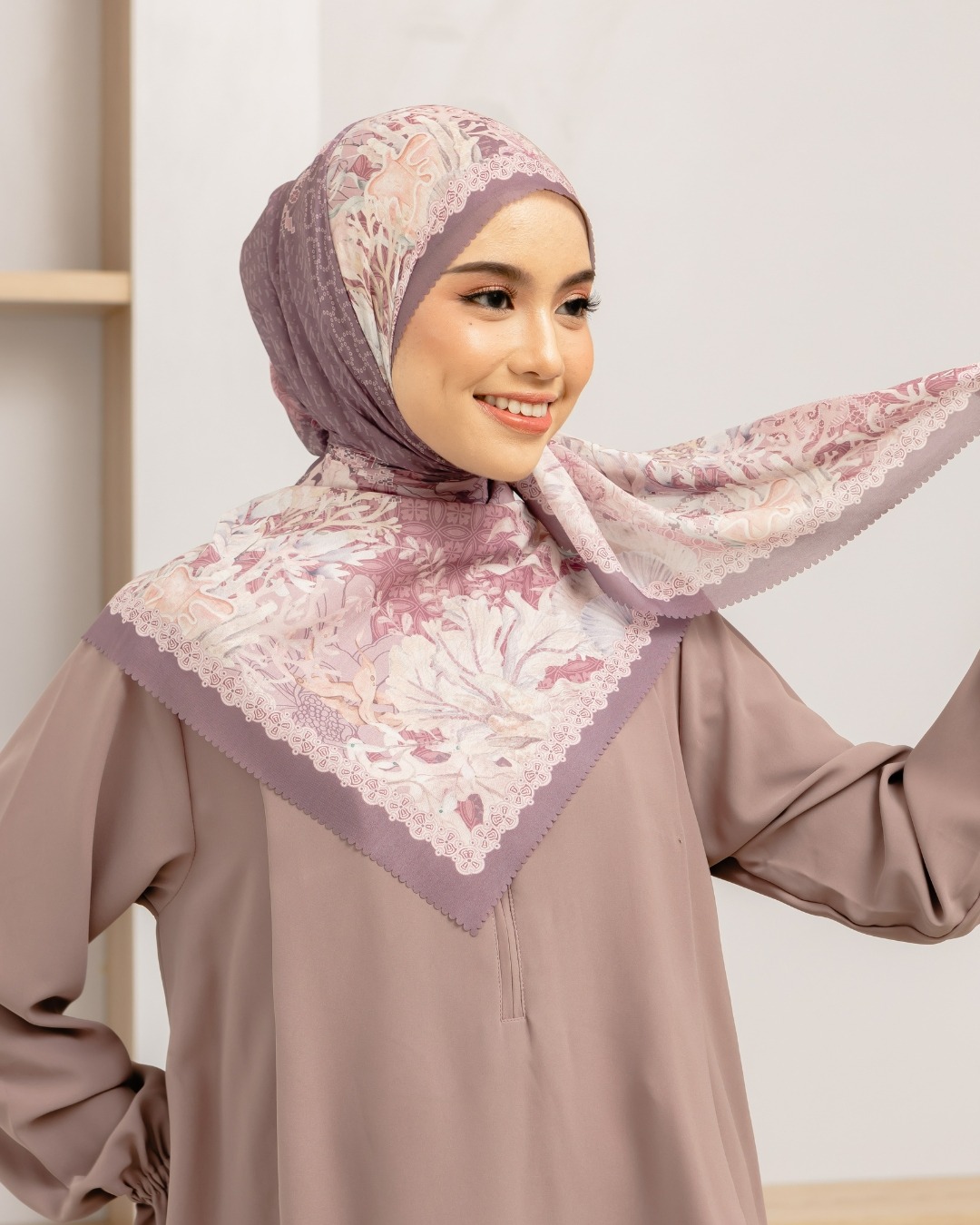 Azure Series Kerudung Voal Motif Premium