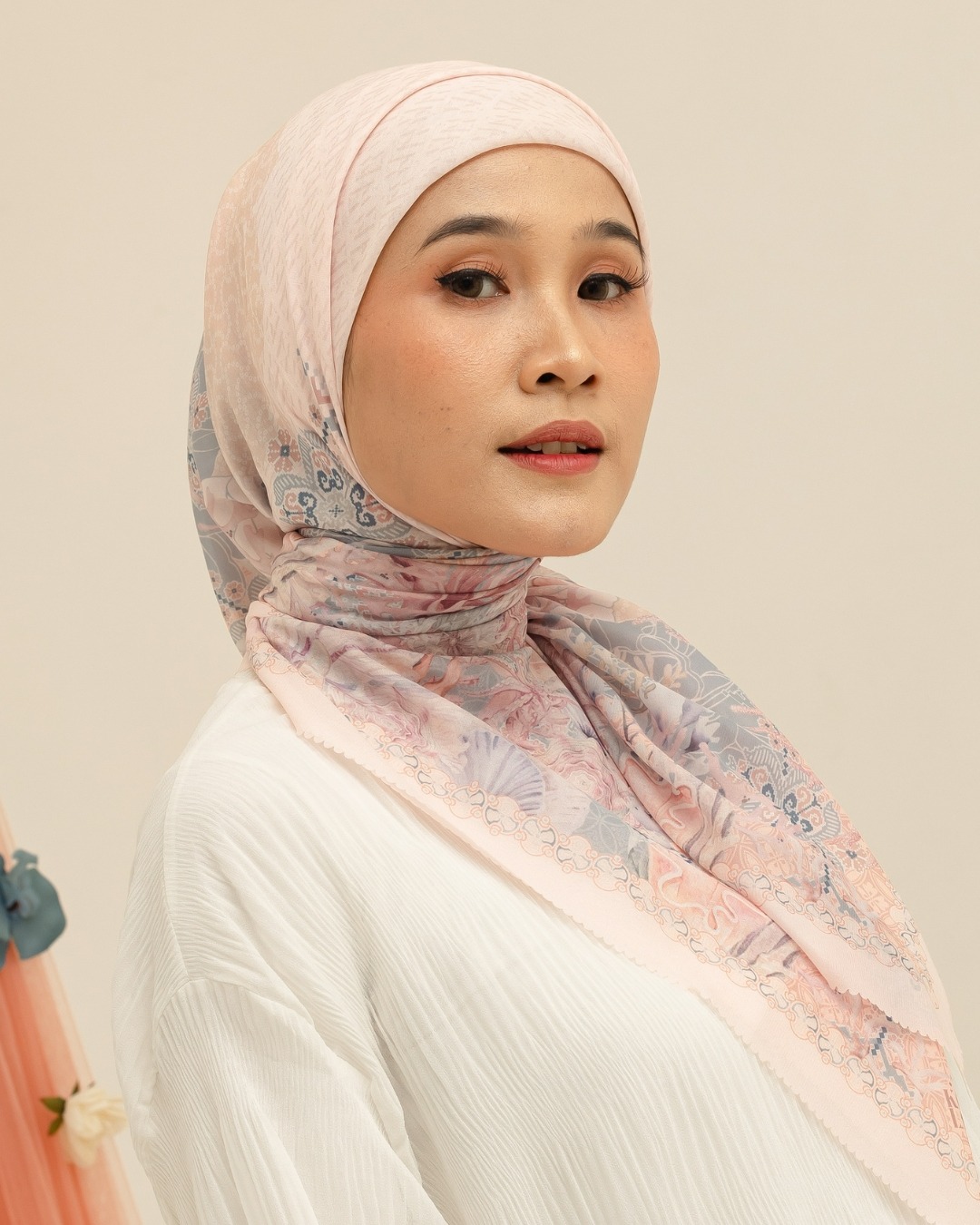 Azure Series Kerudung Voal Motif Premium