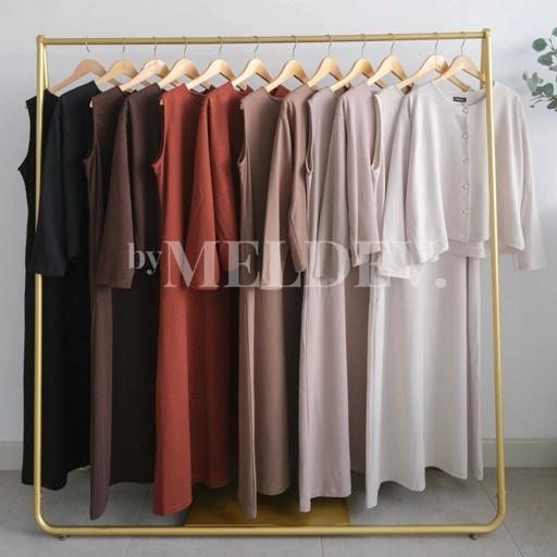 Image of ByMeldev Venus Button Cardi Set Setelan Cardigan Inner Dress Busui Nonbusui