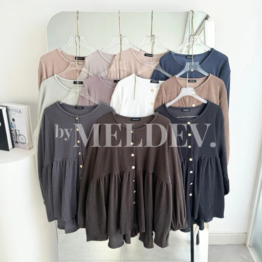Image of ByMeldev Raniaa Pleats Blouse Atasan Plisket Rempel Busui Bumil