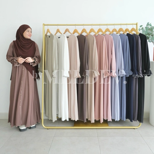 Image of ByMeldev Alayaa Pleats Button Dress