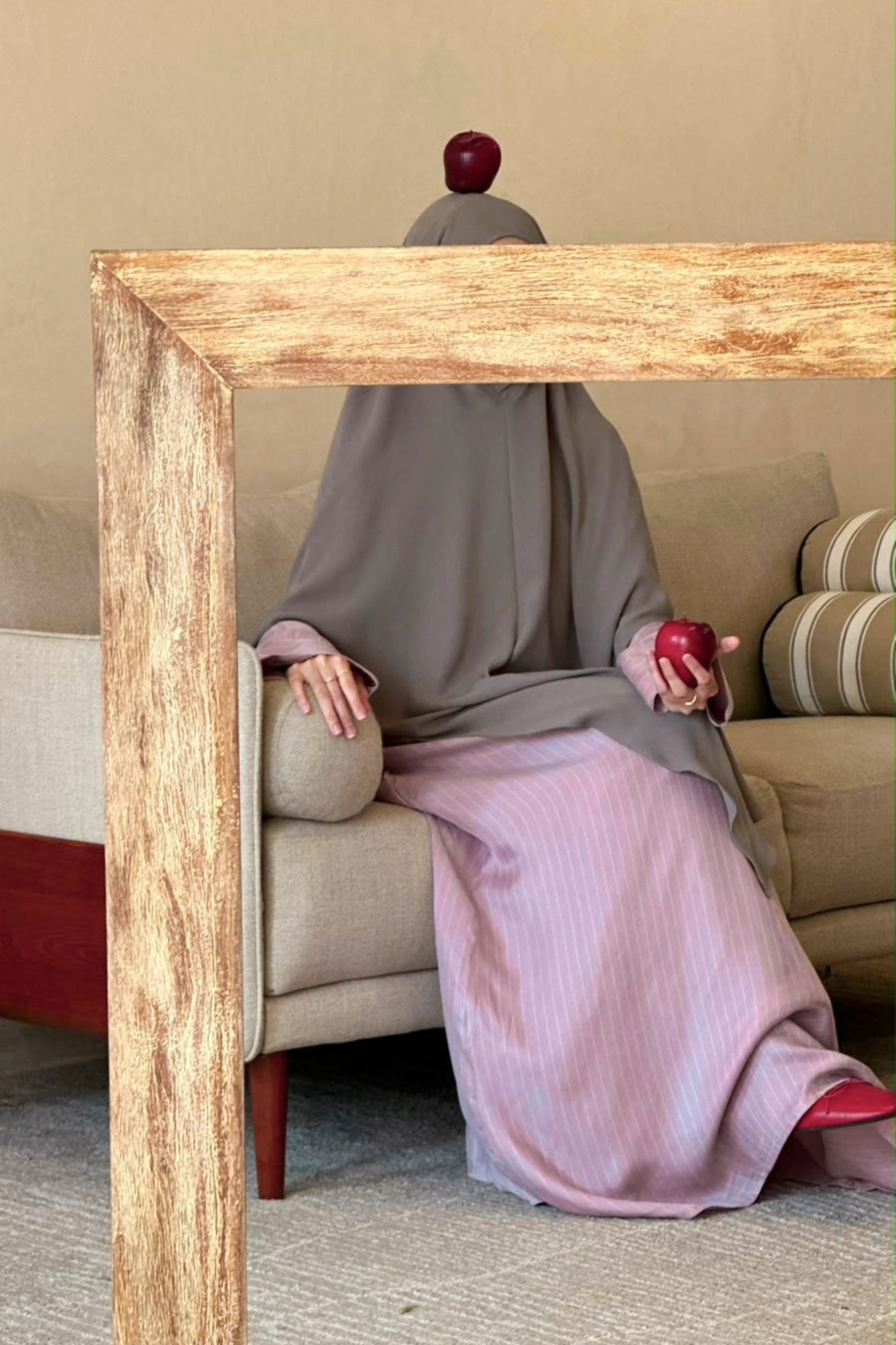 Shina Stripe Abaya 