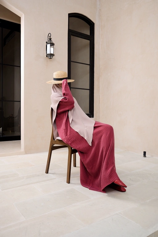 Shina Stripe Abaya 