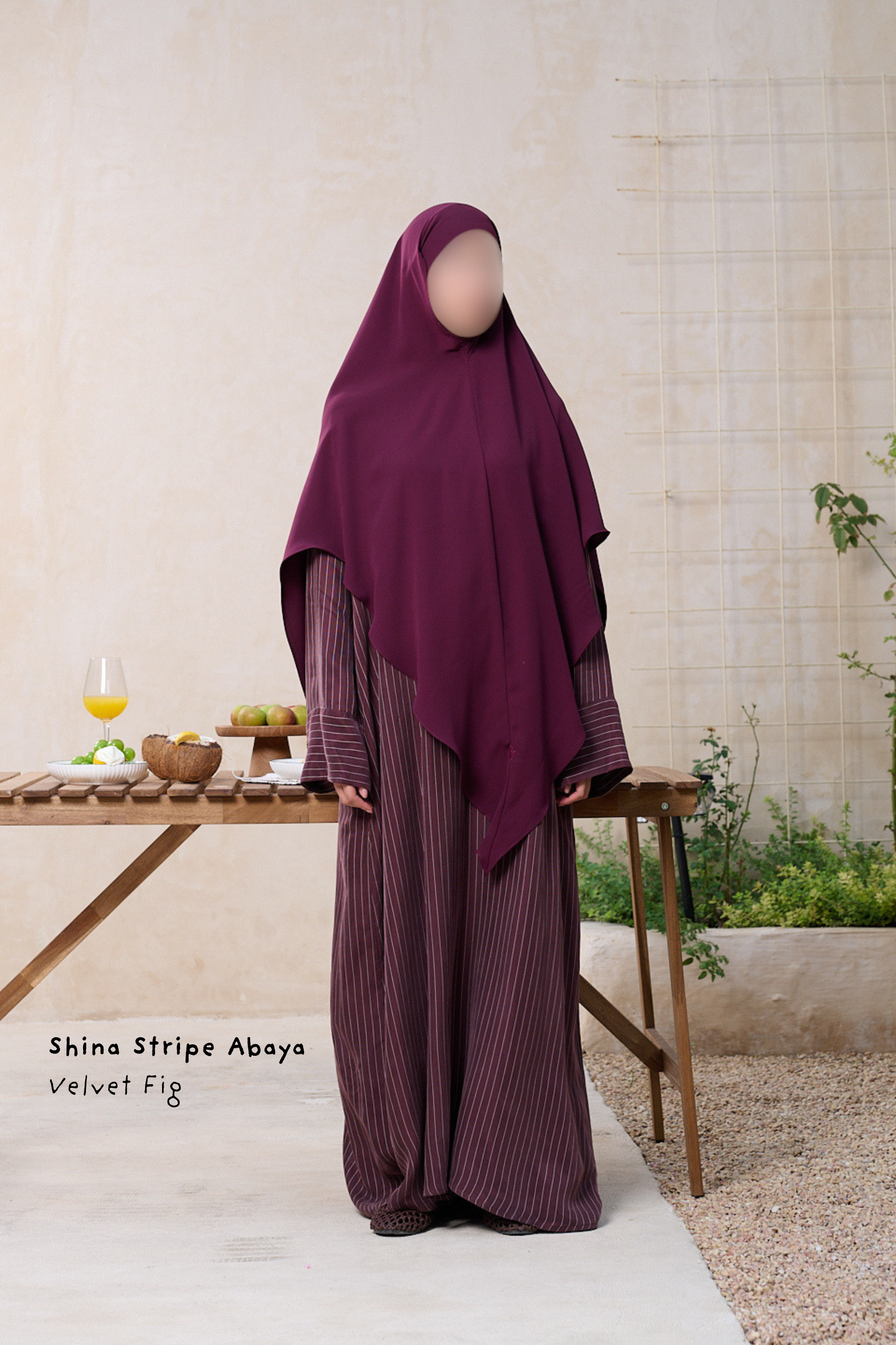 Shina Stripe Abaya 