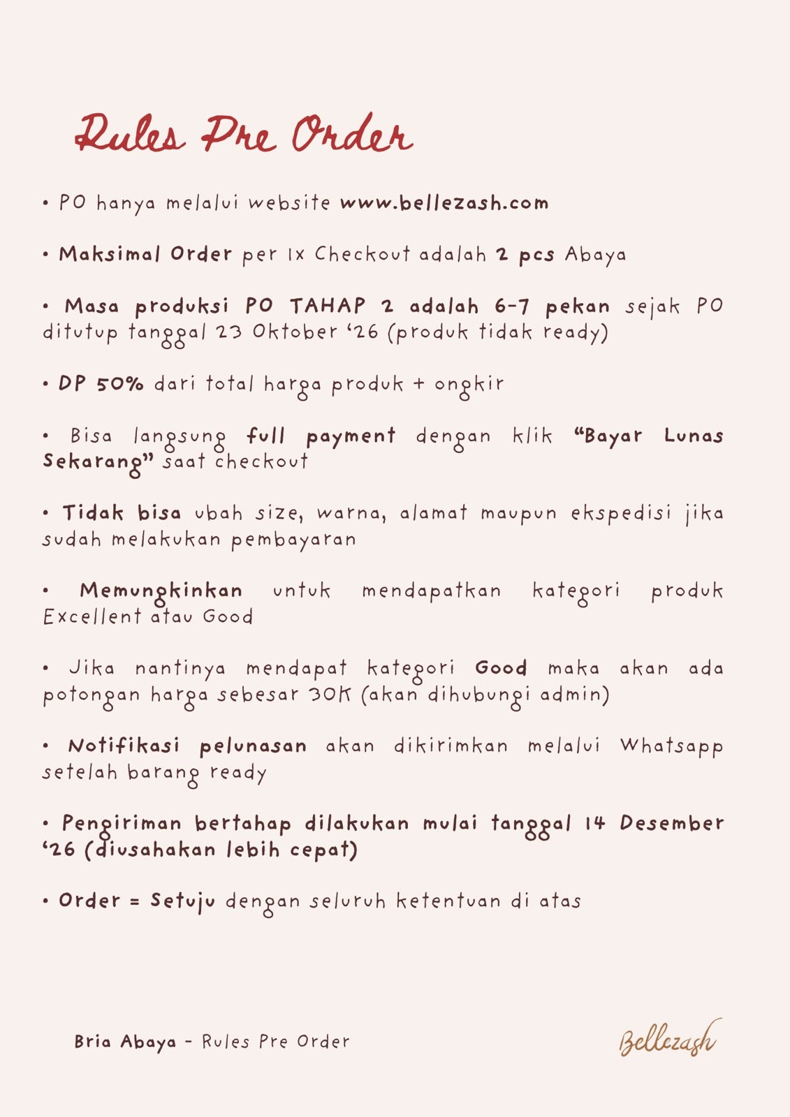 Pre-Order Bria Abaya Tahap 2