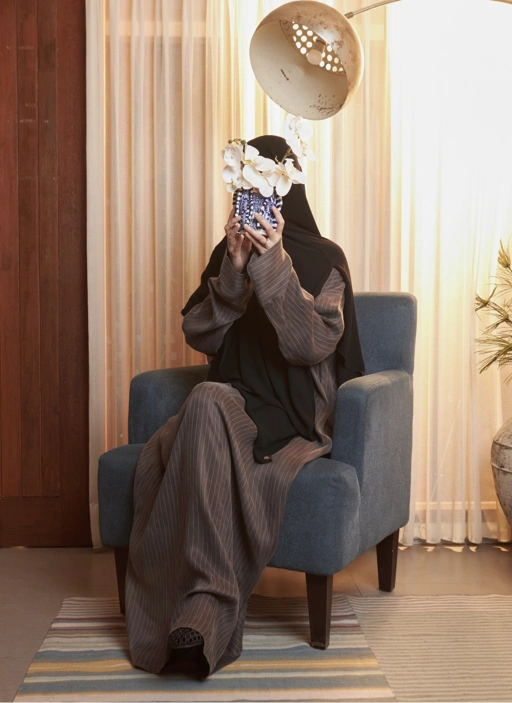 Image of Shina Stripe Abaya 