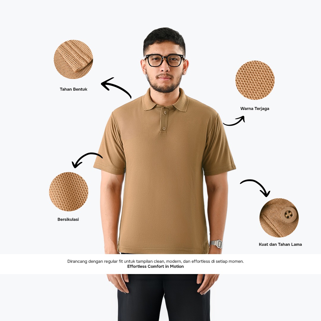 Ease Polo Shirt Earth Tones