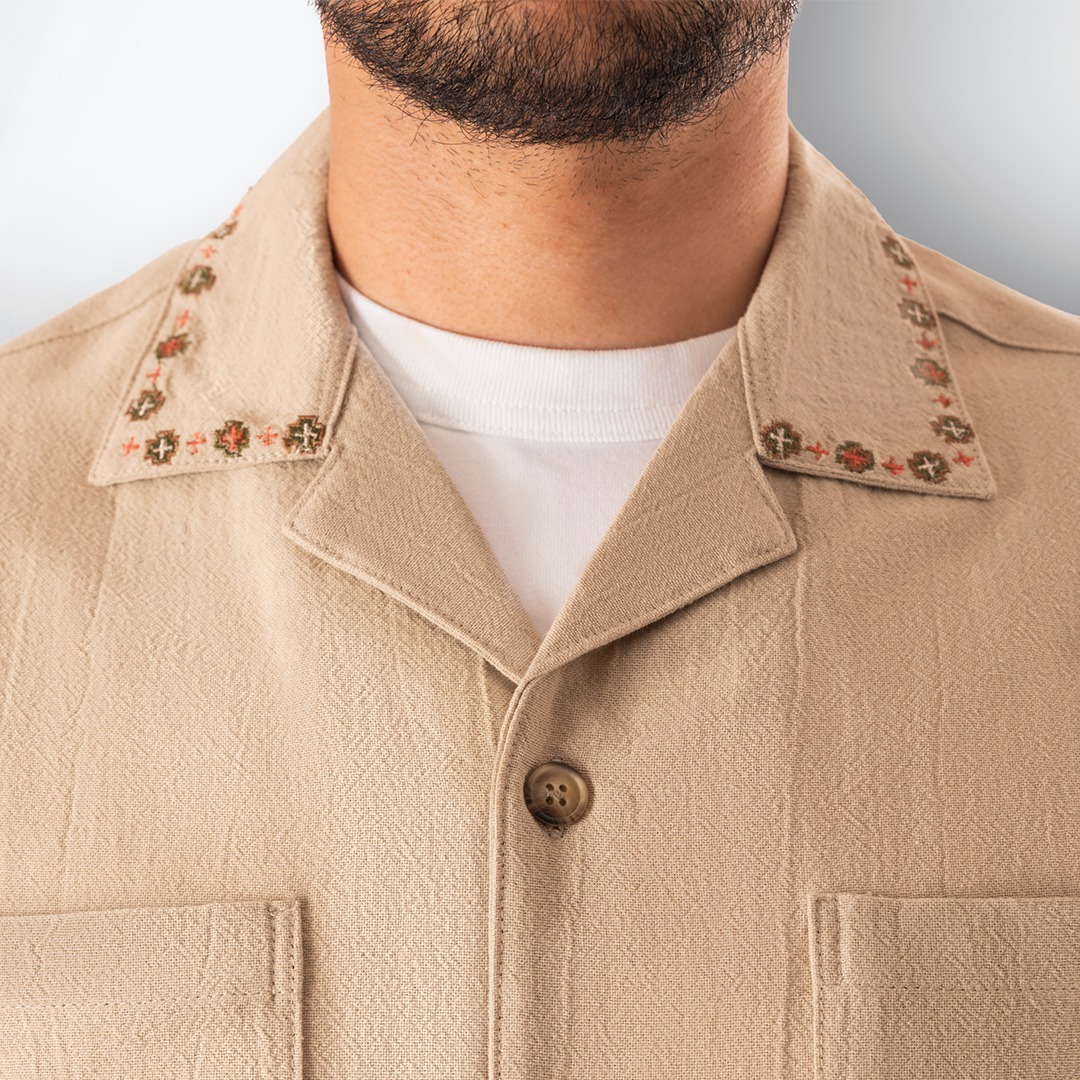 Dune Bowling Shirt SS Earth Tones