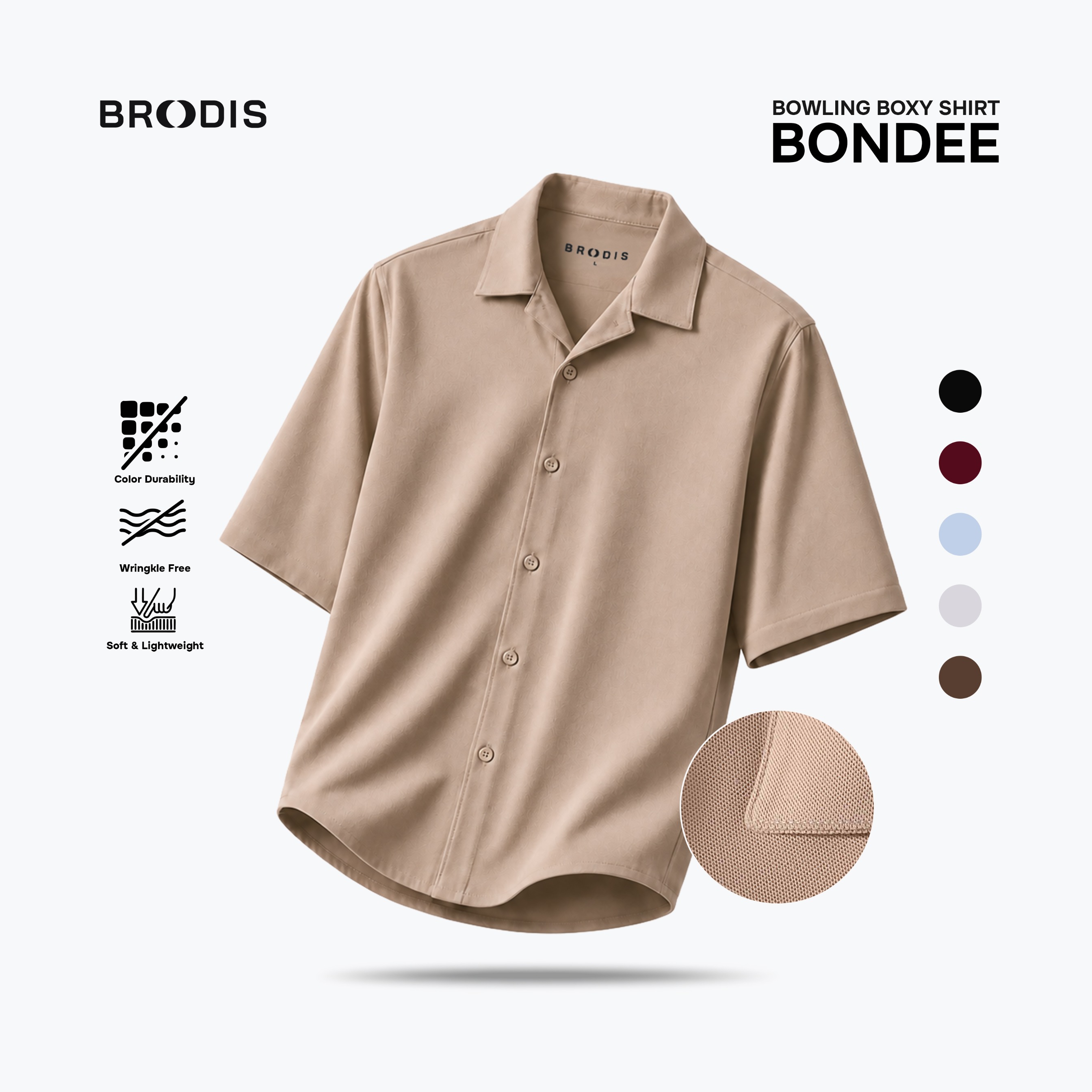 Bondee Bowling Shirt SS Earth Tones