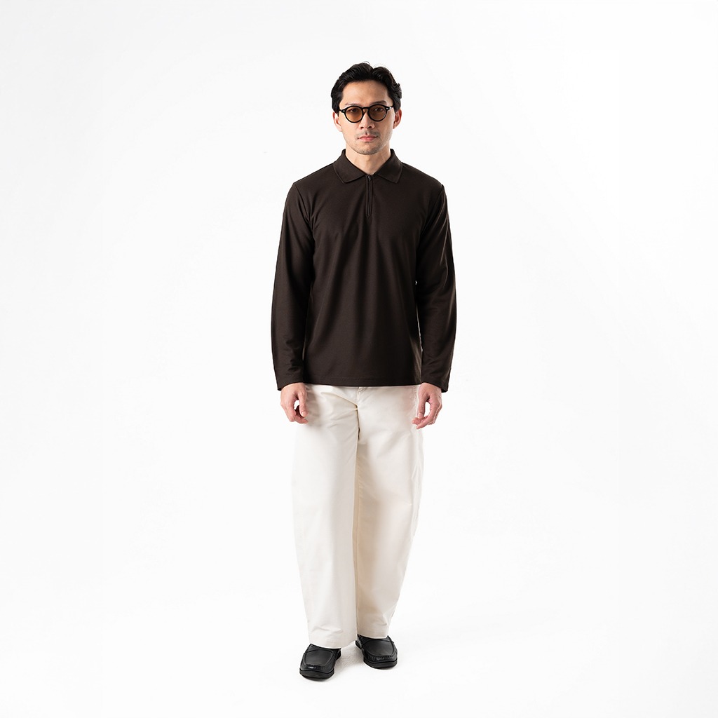 Bruno - Zipper Active Pique Polo Shirt