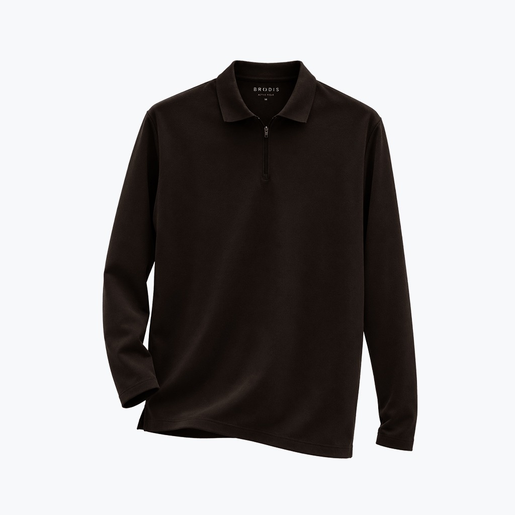 Bruno - Zipper Active Pique Polo Shirt