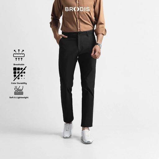 Image of Broodis Celana Panjang Pria FLEX Chino Pants Long Classy - Black