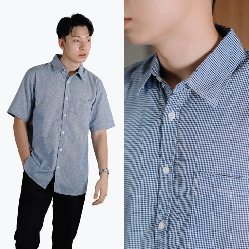 Image of Gingham Plaid Blue