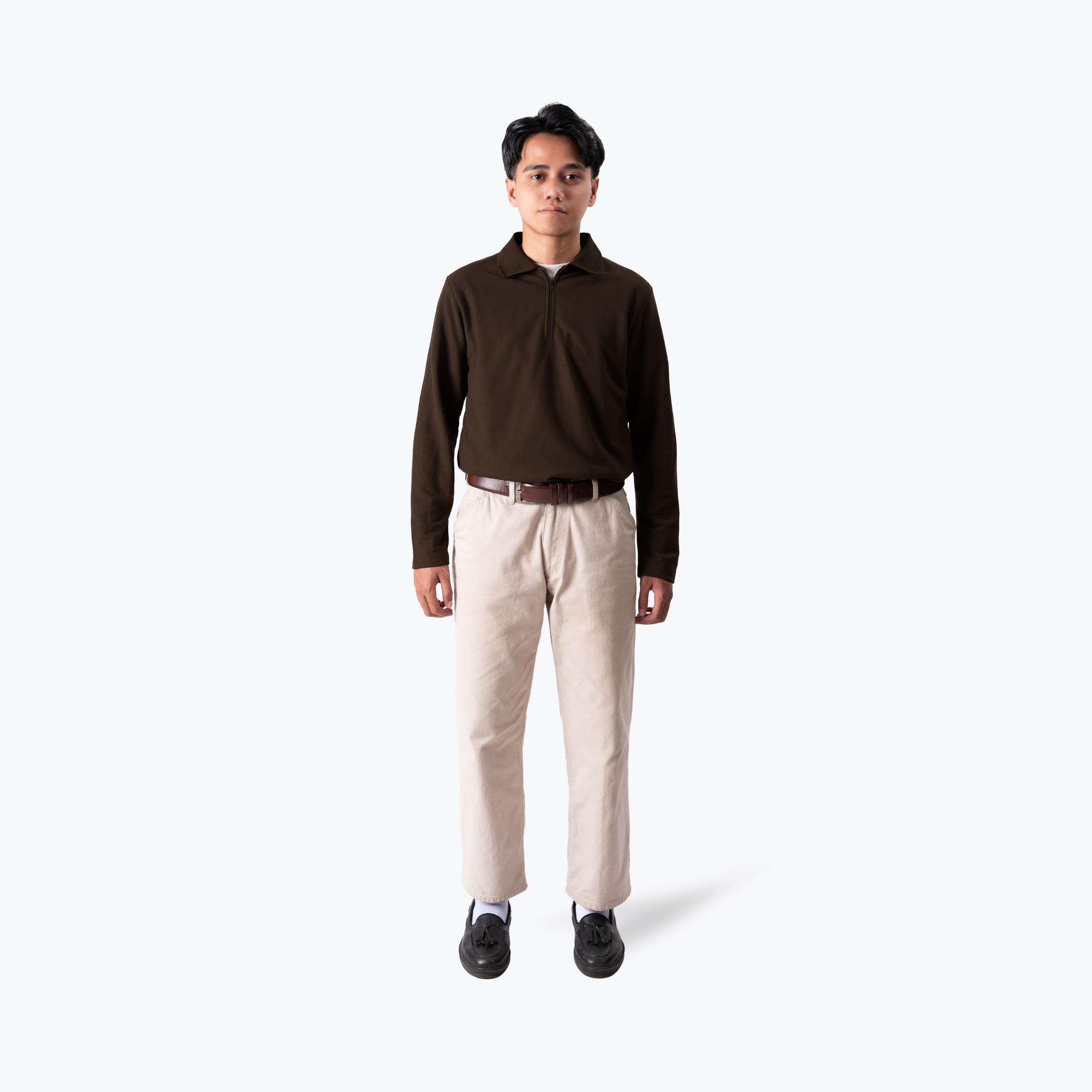 Bruno Polo Zipper Active Dark Tones