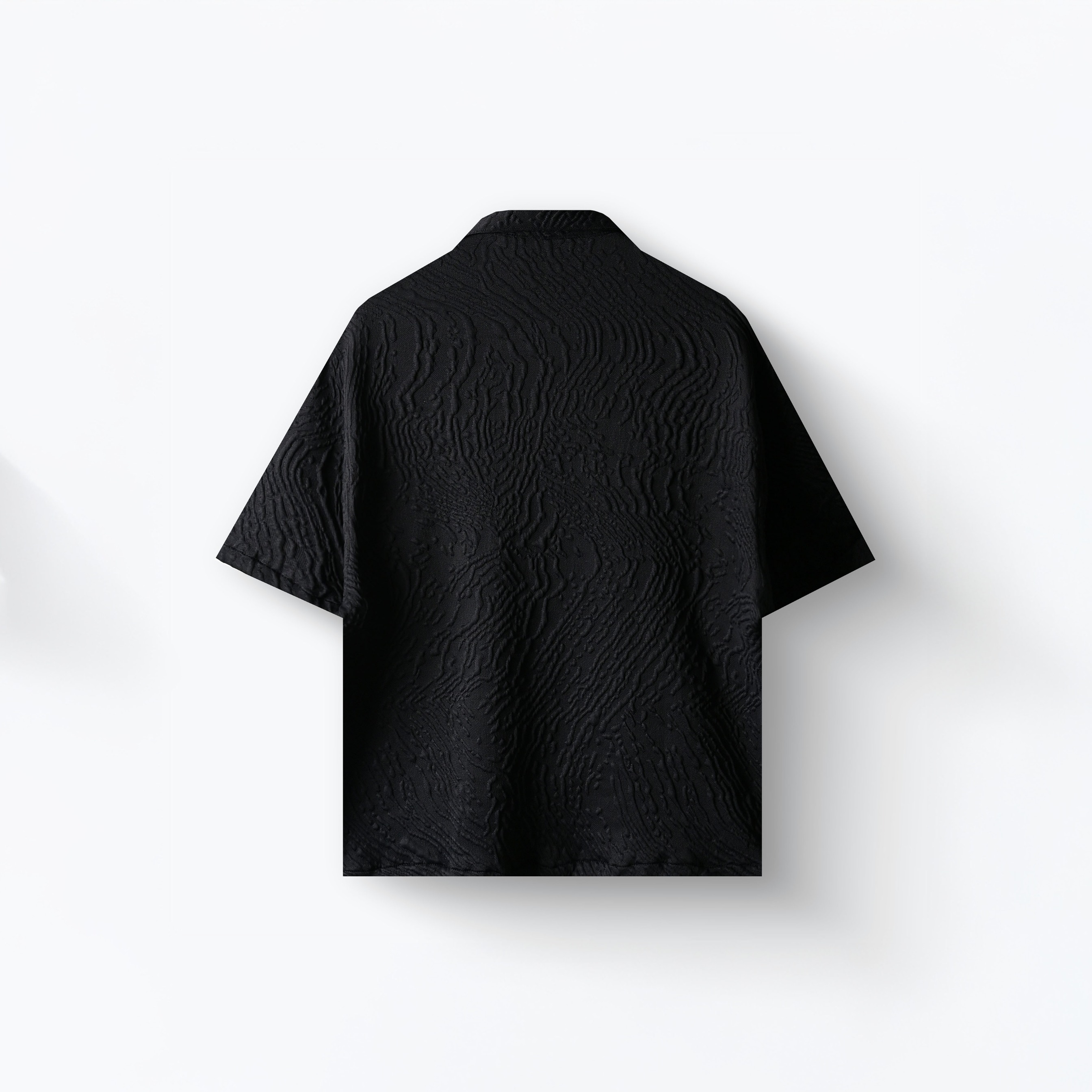 Noir Boxy Bowling shirt SS Dark Tones