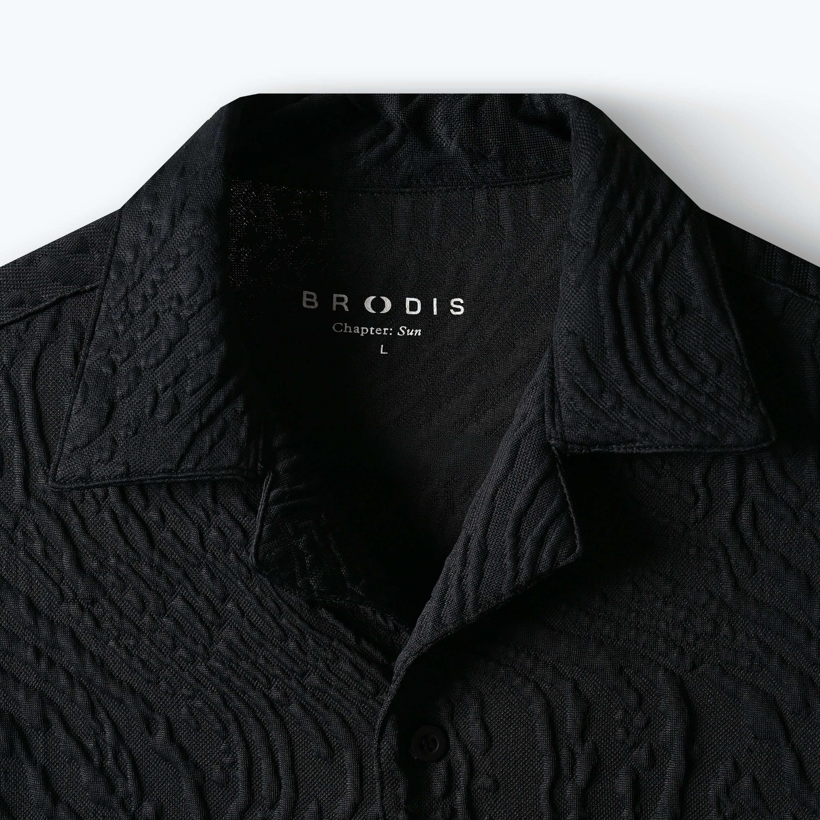 Noir Boxy Bowling shirt SS Dark Tones