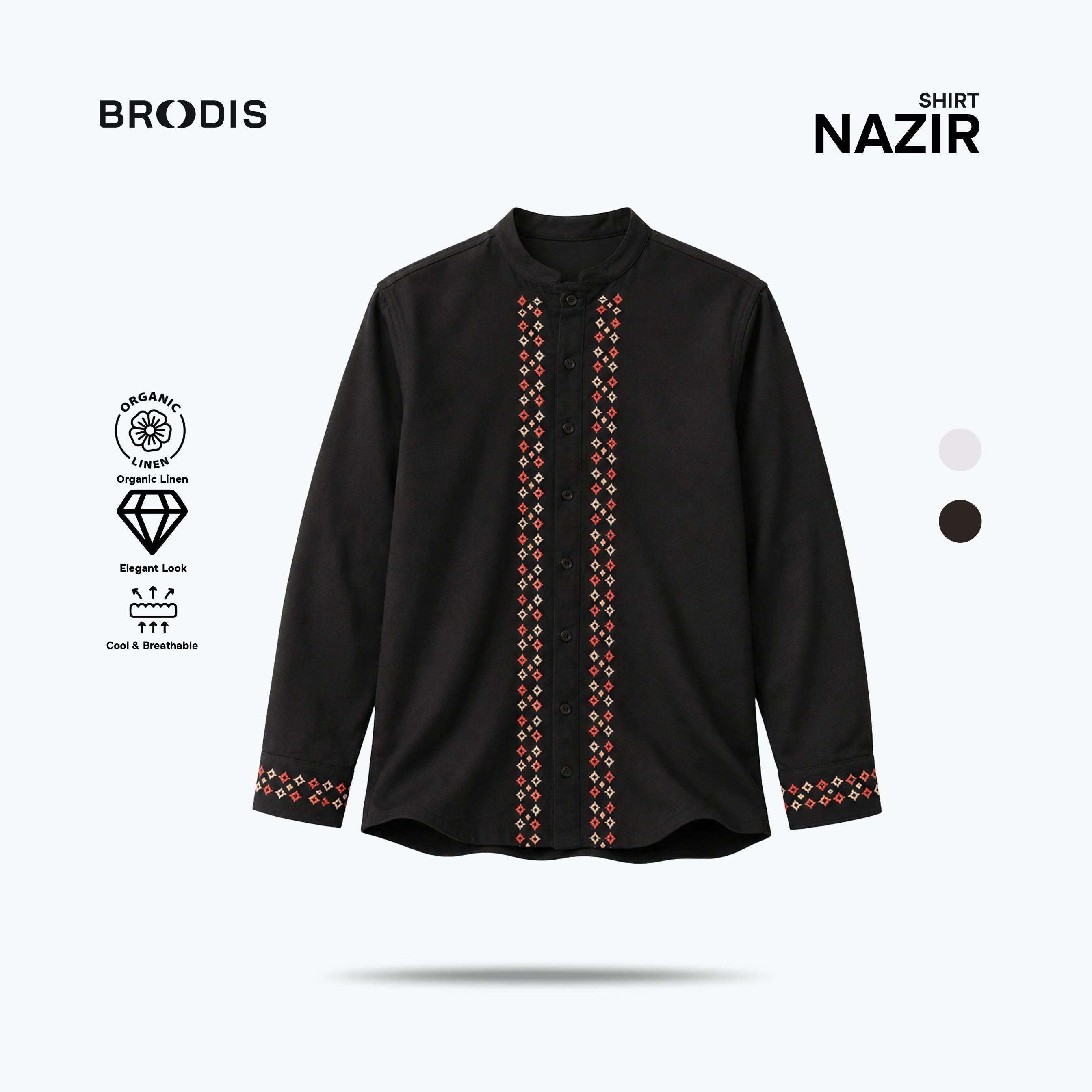 Nazir Shanghai shirt LS Dark Tones