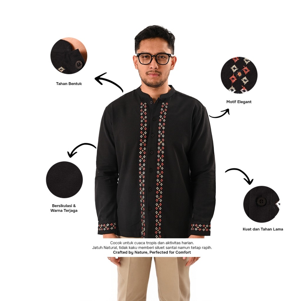 Nazir Shanghai shirt LS Dark Tones