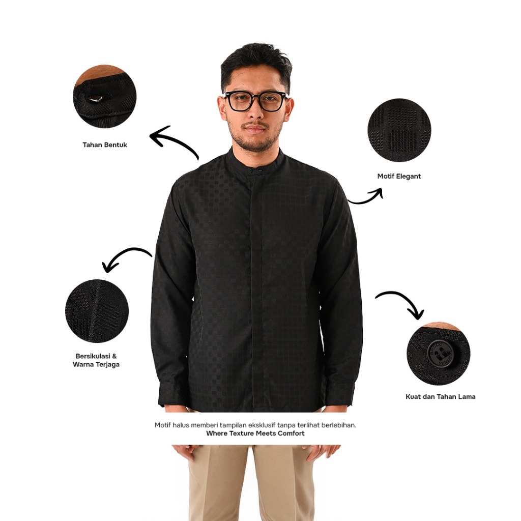 Rashid Shanghai shirt LS Dark Tones