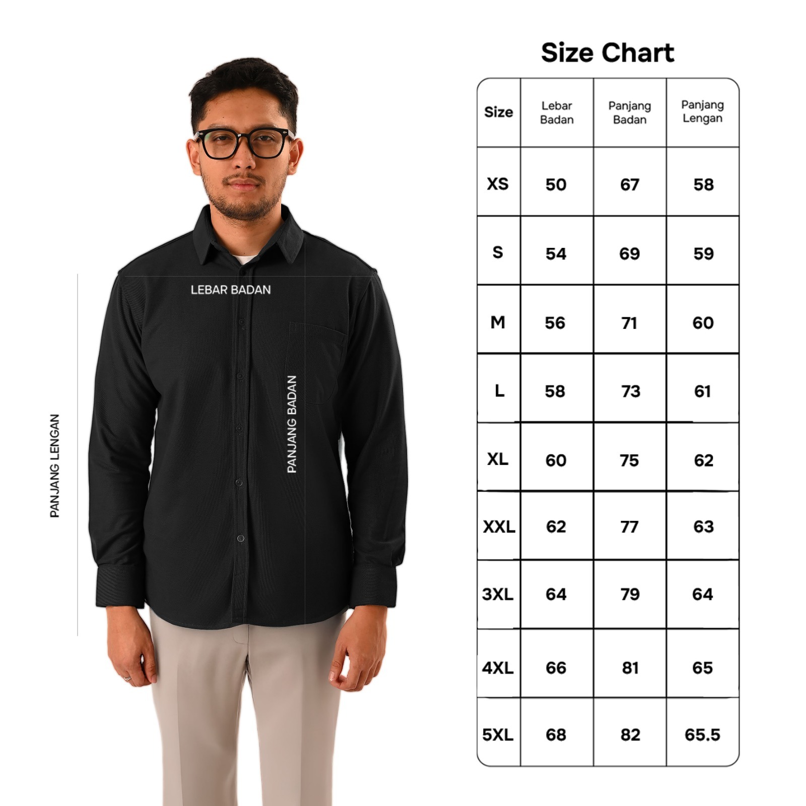 Broodis WFC Bundle | Chino Flex + Kemeja Softee Outfit Kerja Kasual 2 Artikel FREE Goodie Bag | Black
