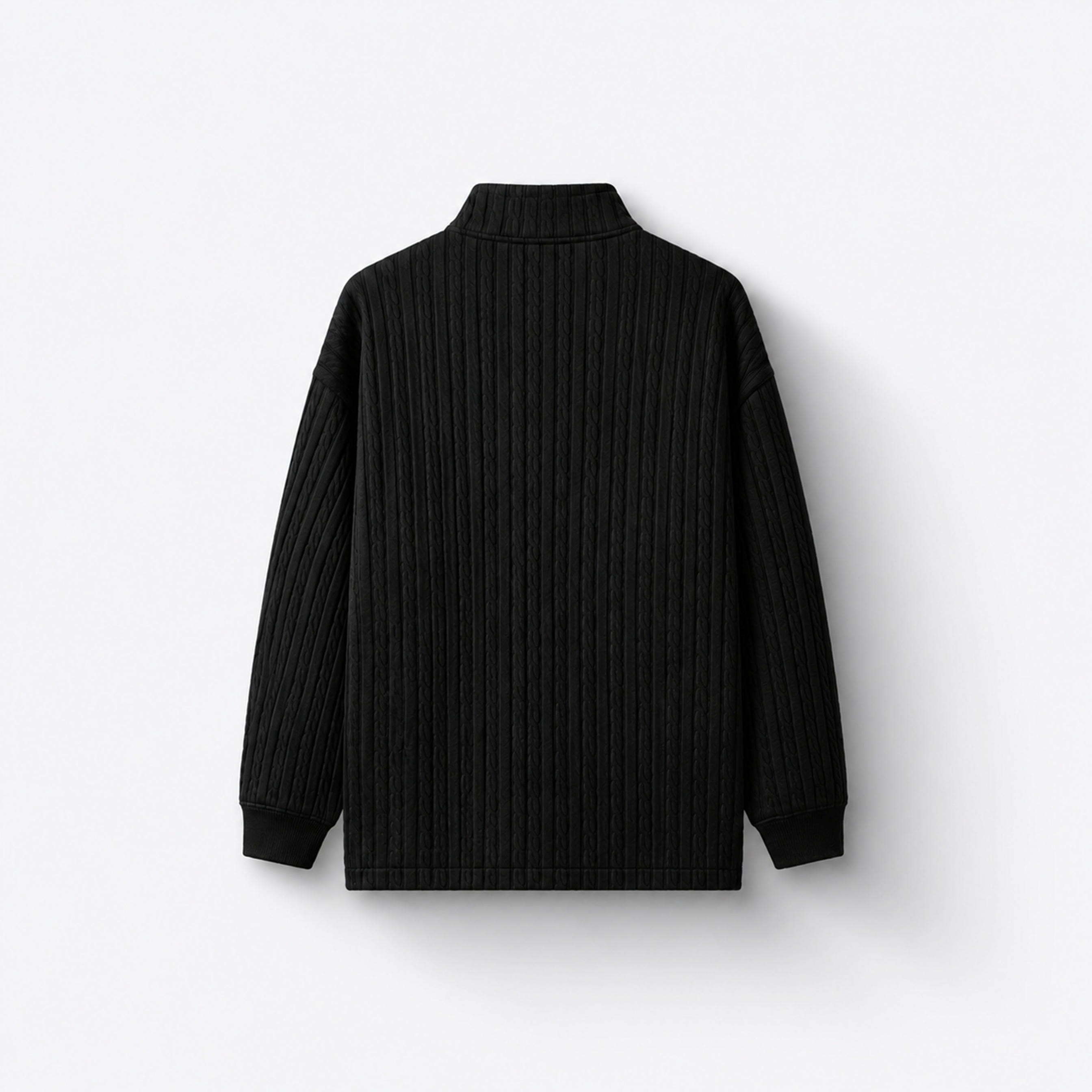 Broodis - Wayne Sweater Half Zipper Cableknit - Dark Tones